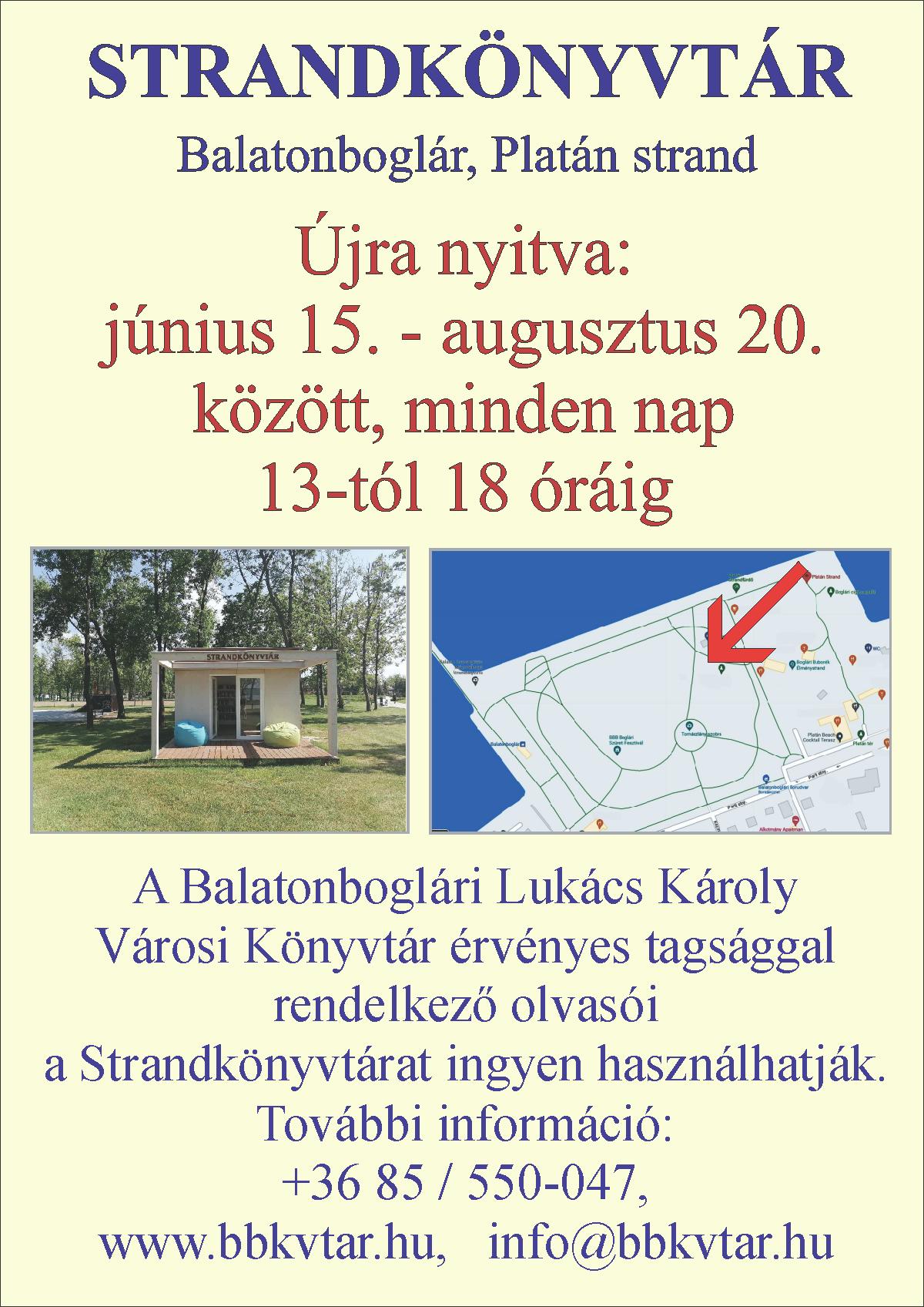Újra nyit a Strandkönyvtár