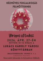 Felnőtt kézműves foglalkozás 2026.04.27.