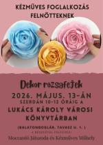 Felnőtt kézműves foglalkozás 2026.05.13.